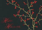 Custom Premium-Red Berries Holiday Greeting Card