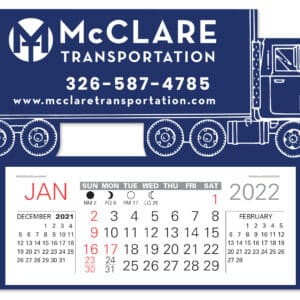 Custom Semi Truck Easy Stick Calendar