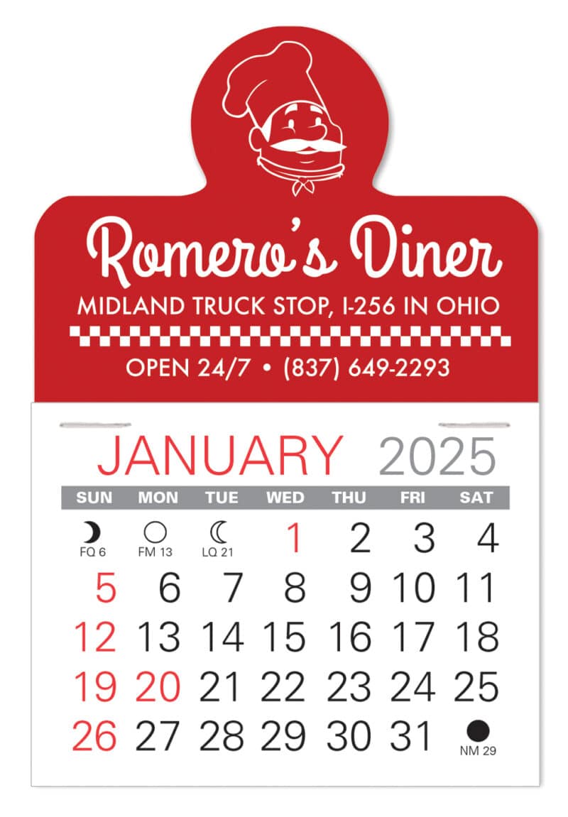 Custom Spotlight Shape Value Stick Adhesive Calendar