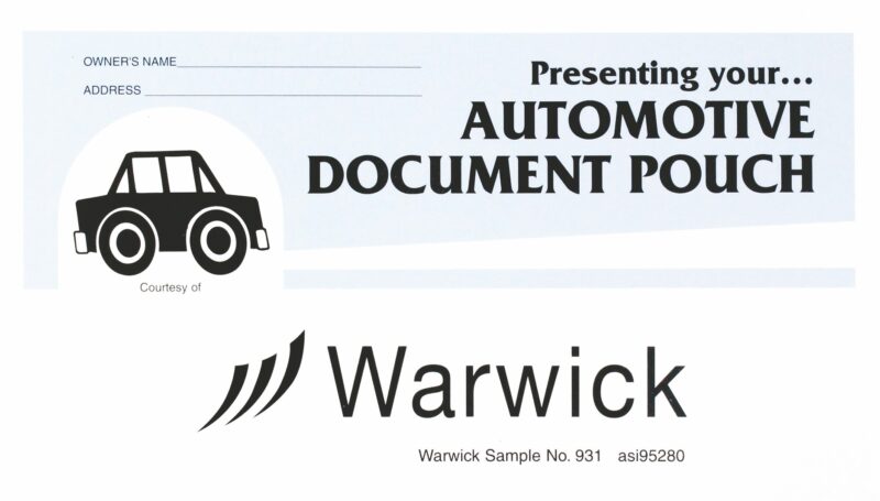 Custom Stock Auto Document Pouch - 3