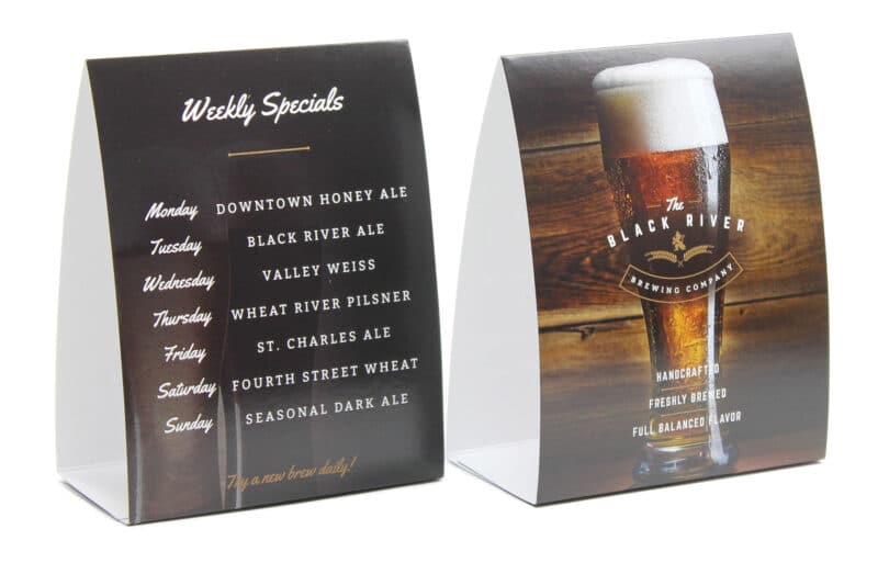 Custom Table Tent - Horizontal - 1