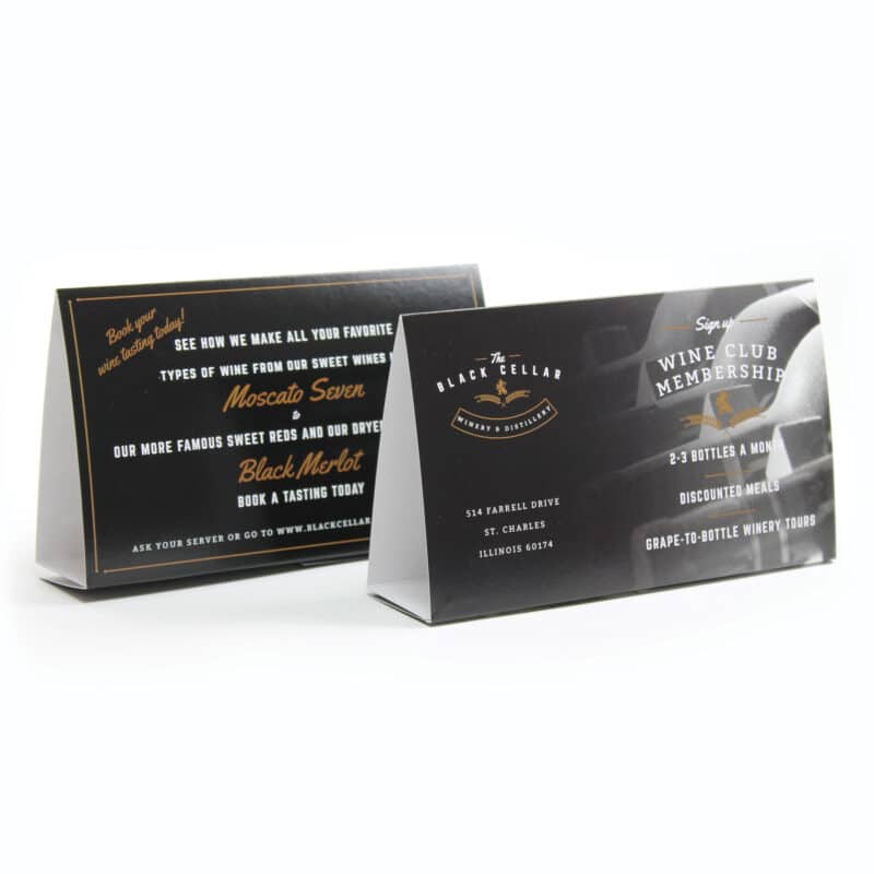 Custom Table Tent - Horizontal