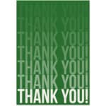 Custom Thank You Words Business Note Card - 3 sizes - 1