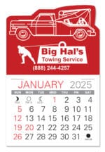 Custom Tow-Truck Shape Value Stick Adhesive Calendar