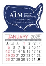 Custom USA Shape Value Stick Adhesive Calendar