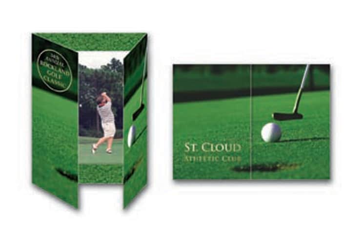 Vertical-Golf-Gatefold-Event-Folder-5x7-PF5850V-57 Custom Vertical Golf Gatefold Event Folder (5"x7")