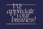 Custom We Appreciate Your Business Everyday Note Card (3 1/2"x5")