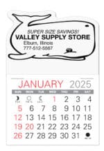 Custom Whale Shape Value Stick Adhesive Calendar