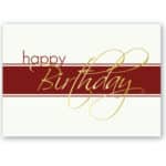 Custom White & Red Happy Birthday Everyday Greeting Card (5"x7")