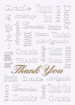 Custom White Thank You Everyday Greeting Card (5"x7")