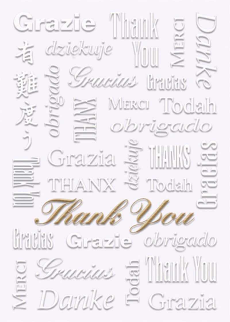 Custom White Thank You Everyday Greeting Card (5"x7")