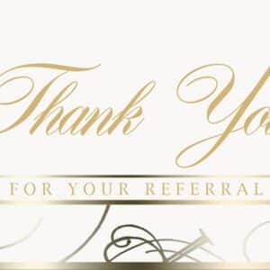 Custom White Thank You Referral Everyday Note Card (3 1/2"x5")