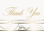 Custom White Thank You for Business Everyday Note Card (3 1/2"x5")
