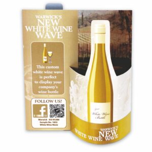 Custom White Wine 3-D Wave Table Tent