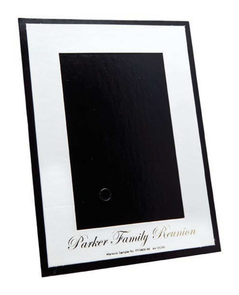 Custom White on Black Photo Frame (5"x7")