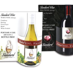 Custom Wine Combo 3-D Wave Table Tent