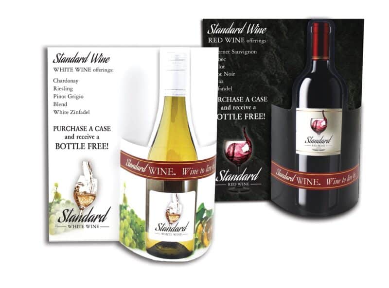 Custom Wine Combo 3-D Wave Table Tent