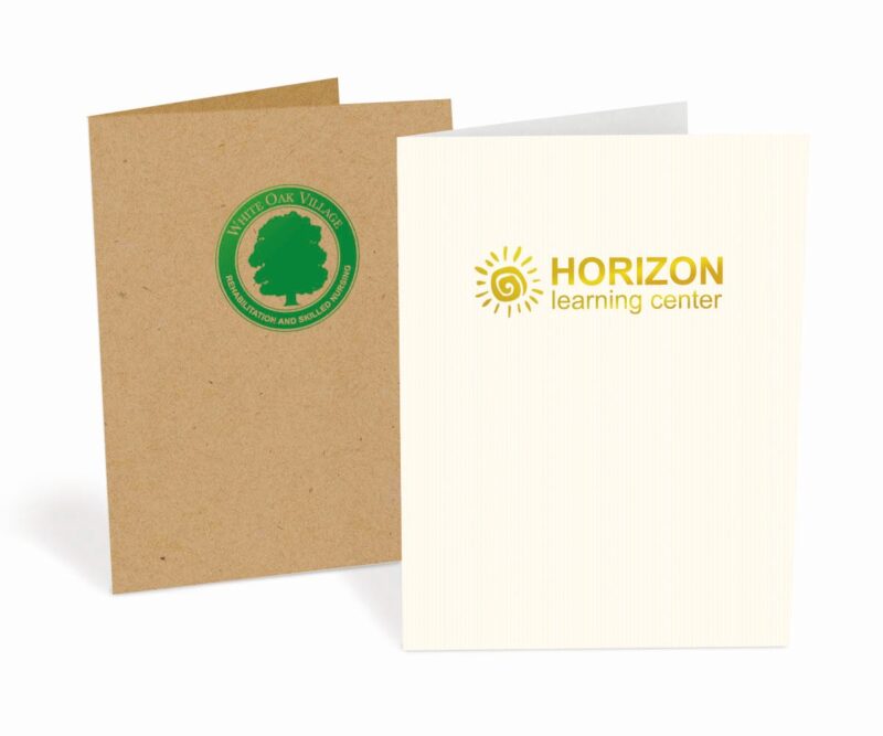 Custom Foil Stamped Pocket Folders - Designer Papers