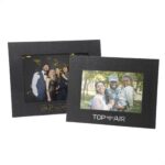 Custom Dual Easel Back Photo Frame - Black for 5"x7" Photo - 1