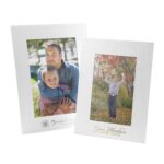Custom Dual Easel Back Photo Frame - White for 4"x6" Photo - 1