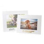 Custom Dual Easel Back Photo Frame - White for 4"x6" Photo
