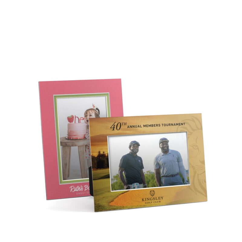 Custom NEW Full Color Bevel Easel Picture Frame (for 4"x6" photo)