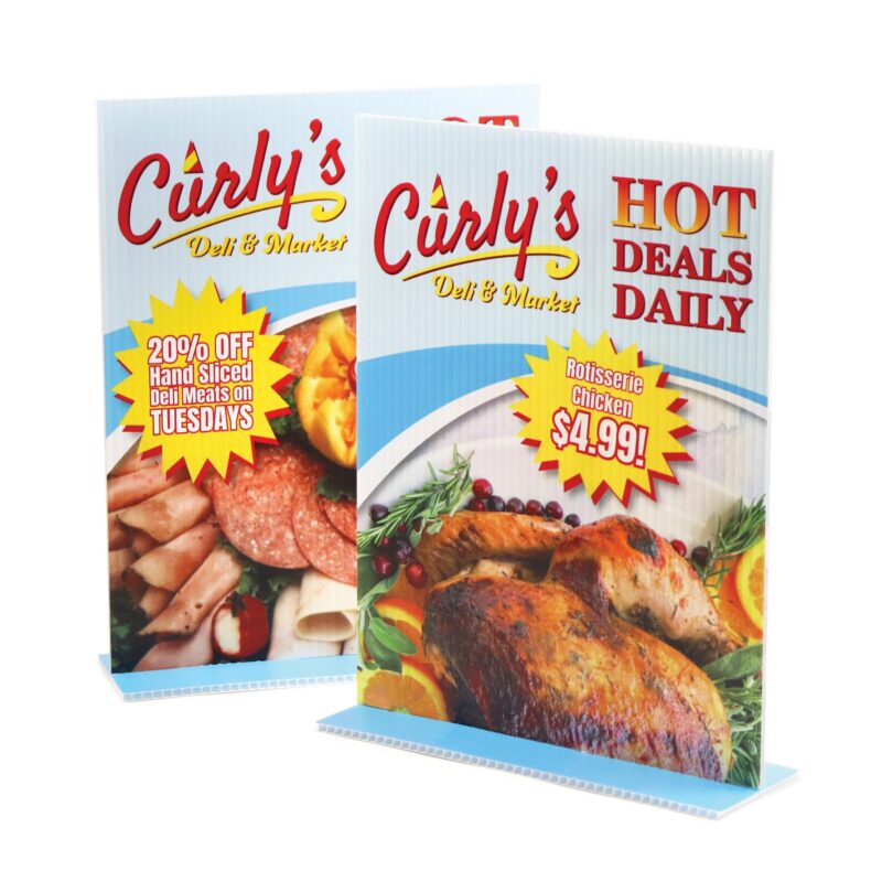 Custom Standee Tabletop Sign - 8.5"x11" - 1