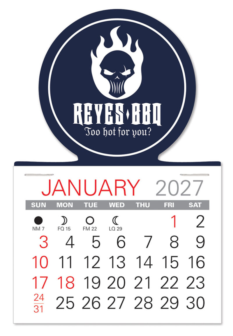 Custom Circle Shape Value Stick Adhesive Calendar - 2