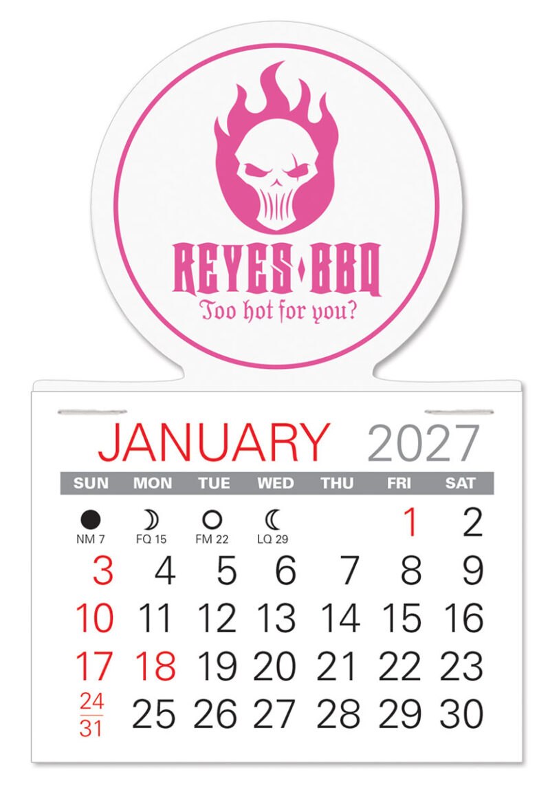 Custom Circle Shape Value Stick Adhesive Calendar - 5