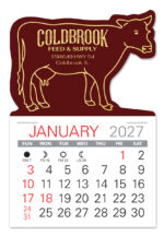 Custom Cow Shape Value Stick Adhesive Calendar - 1