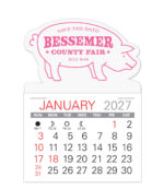 Custom Pig Shape Value Stick Adhesive Calendar - 5