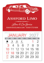 Custom Taxi Shape Value Stick Adhesive Calendar - 1