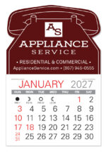 Custom Telephone Shape Value Stick Adhesive Calendar - 1