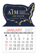 Custom USA Shape Value Stick Adhesive Calendar - 1