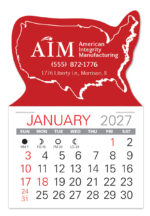 Custom USA Shape Value Stick Adhesive Calendar - 3