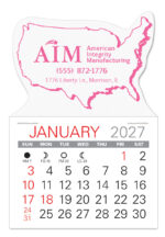 Custom USA Shape Value Stick Adhesive Calendar - 5