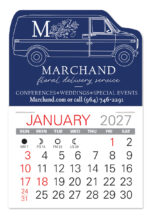 Custom Van Shape Value Stick Adhesive Calendar - 2
